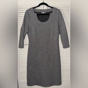Ellie‎ Kai Women's Gray Tencel Cotton Knit Sheath Dress Size 14